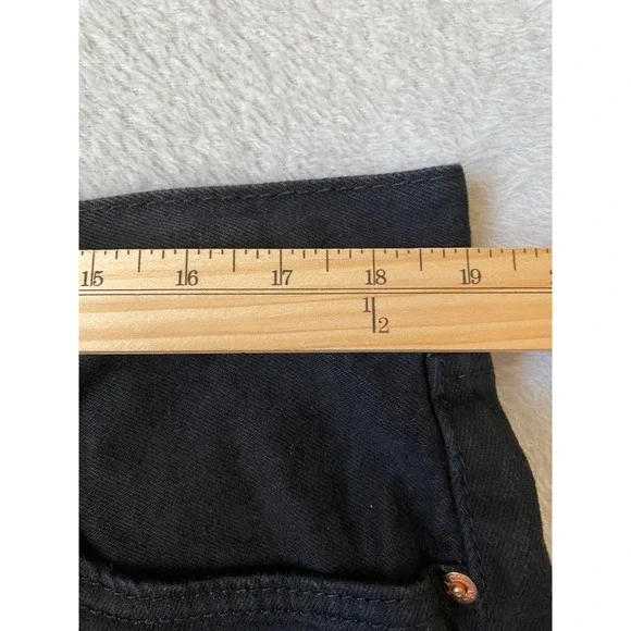 Levi's 501 90s Y2K Black Denim Shorts Men 40 Grunge Original Fit Button Fly NWT - Picture 7 of 12